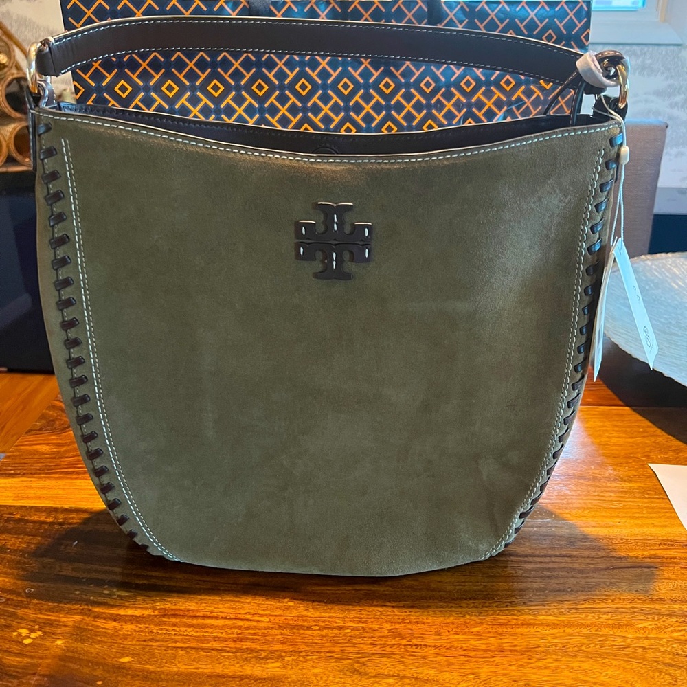 NEW Tory Burch Thea Large Whipstitch Slouchy Bag
